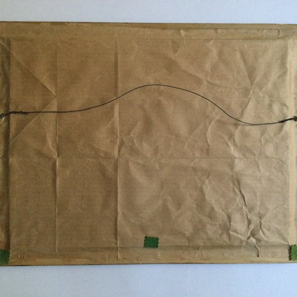 Embroidery needlework yarn art picture landscape house flower framed 46cm x 36cm - Picture 3 of 3